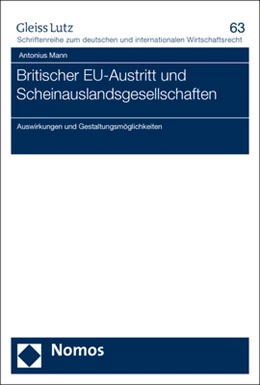 Abbildung von Mann | Britischer EU-Austritt und Scheinauslandsgesellschaften | 1. Auflage | 2019 | beck-shop.de