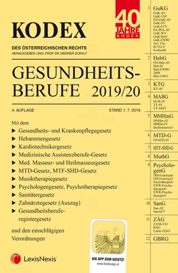 Abbildung von Doralt | KODEX Gesundheitsberufe 2019/2020 | 4. Auflage | 2019 | beck-shop.de