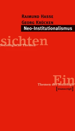 Abbildung von Hasse / Krücken | Neo-Institutionalismus | 2. Auflage | 2015 | beck-shop.de