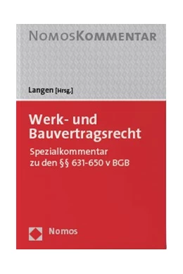 Abbildung von Langen | Werk- und Bauvertragsrecht | 1. Auflage | 2020 | beck-shop.de