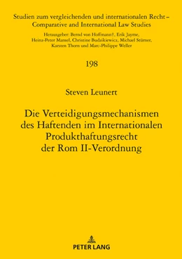 Abbildung von Leunert | Die Verteidigungsmechanismen des Haftenden im Internationalen Produkthaftungsrecht der Rom II-Verordnung | 1. Auflage | 2018 | beck-shop.de