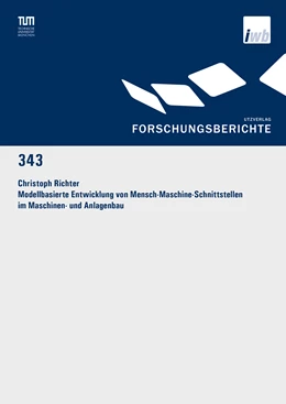 Abbildung von Richter | Modellbasierte Entwicklung von Mensch-Maschine-Schnittstellen im Maschinen- und Anlagenbau | 1. Auflage | 2019 | beck-shop.de