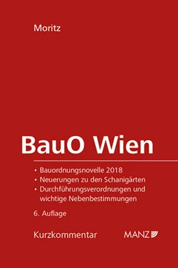 Abbildung von Moritz | Bauordnung für Wien | 6. Auflage | 2019 | beck-shop.de