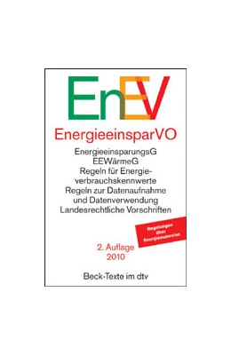 Abbildung von Energieeinsparverordnung: EnEV | 2. Auflage | 2010 | beck-shop.de