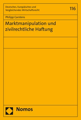 Abbildung von Carstens | Marktmanipulation und zivilrechtliche Haftung | 1. Auflage | 2019 | 116 | beck-shop.de