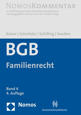 Abbildung von Kaiser / Schnitzler | Bürgerliches Gesetzbuch: BGB, Band 4: Familienrecht | 4. Auflage | 2021 | beck-shop.de