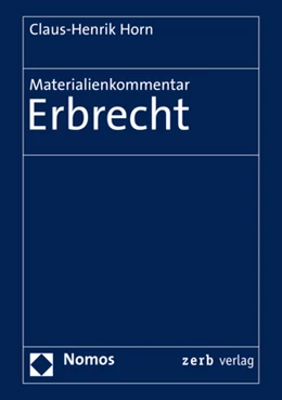 Abbildung von Horn | Materialienkommentar Erbrecht | 1. Auflage | 2020 | beck-shop.de