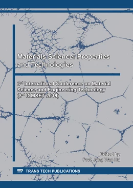 Abbildung von Hu | Materials Science: Properties and Technologies | 1. Auflage | 2019 | Volume 394 | beck-shop.de
