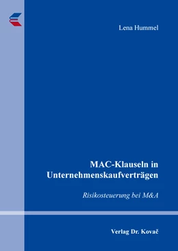 Abbildung von Hummel | MAC-Klauseln in Unternehmenskaufverträgen | 1. Auflage | 2019 | 27 | beck-shop.de