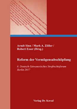 Abbildung von Sinn / Zöller | Reform der Vermögensabschöpfung | 1. Auflage | 2019 | 371 | beck-shop.de