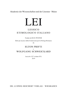 Abbildung von Pfister / Prifti | Lessico Etimologico Italiano Lfg. 132 | 1. Auflage | 2019 | 132 | beck-shop.de