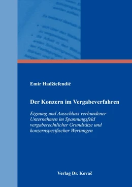 Abbildung von Hadžiefendic | Der Konzern im Vergabeverfahren | 1. Auflage | 2019 | 30 | beck-shop.de