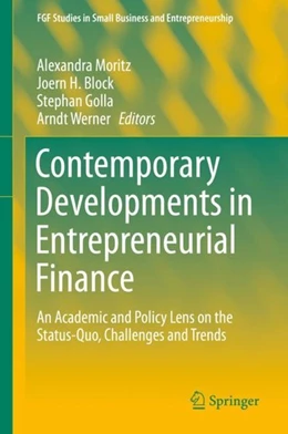 Abbildung von Moritz / Block | Contemporary Developments in Entrepreneurial Finance | 1. Auflage | 2019 | beck-shop.de