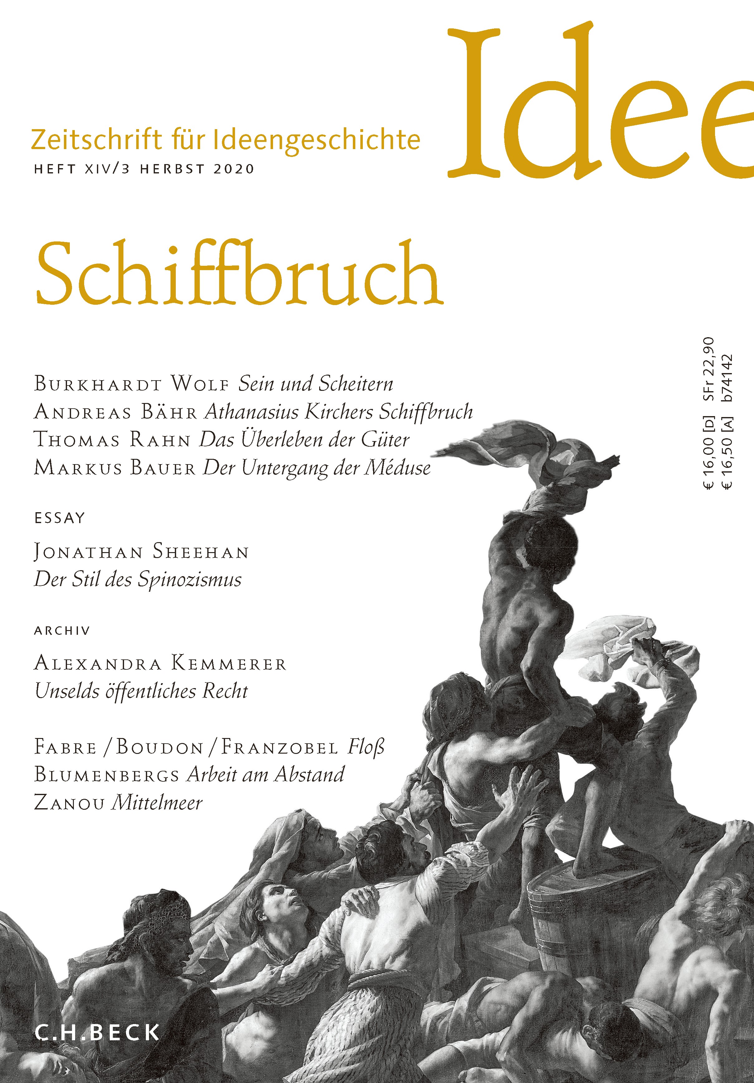 Cover:, Zeitschrift für Ideengeschichte Heft XIV/3 Herbst 2020