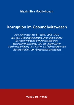 Abbildung von Koddebusch | Korruption im Gesundheitswesen | 1. Auflage | 2019 | 59 | beck-shop.de