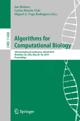 Abbildung von Holmes / Martín-Vide | Algorithms for Computational Biology | 1. Auflage | 2019 | beck-shop.de