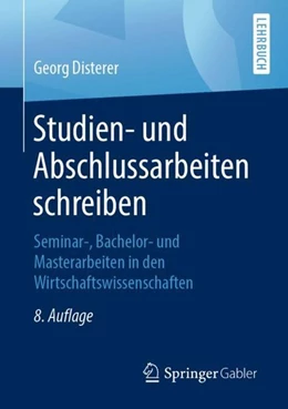 Abbildung von Disterer | Studien- und Abschlussarbeiten schreiben | 8. Auflage | 2019 | beck-shop.de