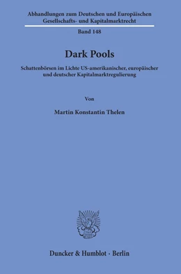 Abbildung von Thelen | Dark Pools | 1. Auflage | 2019 | beck-shop.de
