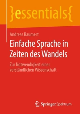 Abbildung von Baumert | Einfache Sprache in Zeiten des Wandels | 1. Auflage | 2019 | beck-shop.de