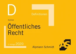 Abbildung von Sommer | Definitionen Öffentliches Recht | 6. Auflage | 2020 | beck-shop.de