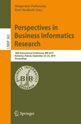 Abbildung von Pankowska / Sandkuhl | Perspectives in Business Informatics Research | 1. Auflage | 2019 | beck-shop.de