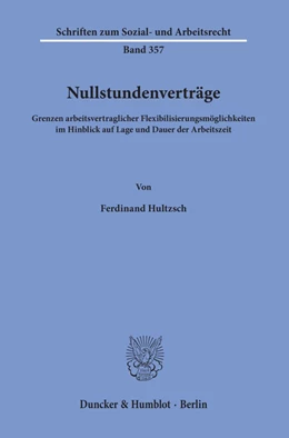 Abbildung von Hultzsch | Nullstundenverträge. | 1. Auflage | 2019 | beck-shop.de