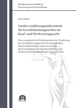 Abbildung von Marin | Sonderverjährungstatbestände für Gewährleistungsrechte im Kauf- und Werkvertragsrecht | 1. Auflage | 2019 | beck-shop.de
