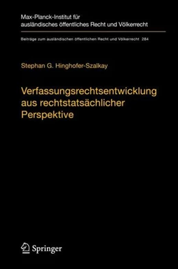 Abbildung von Hinghofer-Szalkay | Verfassungsrechtsentwicklung aus rechtstatsächlicher Perspektive | 1. Auflage | 2019 | beck-shop.de
