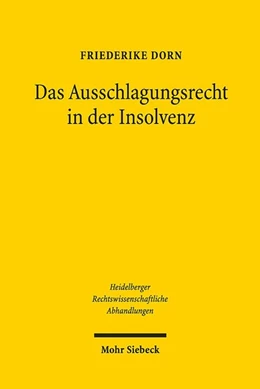 Abbildung von Dorn | Das Ausschlagungsrecht in der Insolvenz | 1. Auflage | 2020 | beck-shop.de