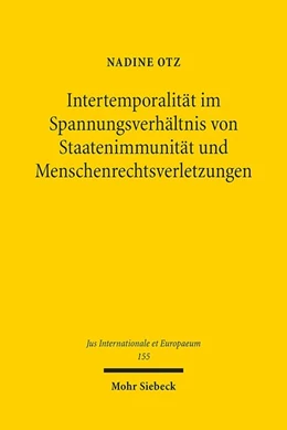 Abbildung von Otz | Intertemporalität im Spannungsverhältnis von Staatenimmunität und Menschenrechtsverletzungen | 1. Auflage | 2019 | beck-shop.de
