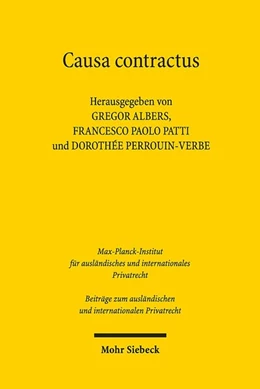 Abbildung von Albers / Patti | Causa contractus | 1. Auflage | 2022 | beck-shop.de
