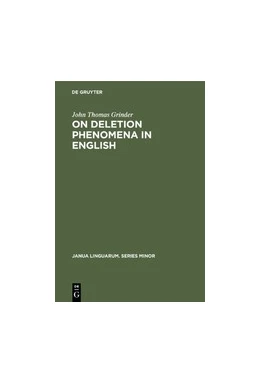 Abbildung von Grinder | On deletion phenomena in English | 1. Auflage | 2019 | beck-shop.de