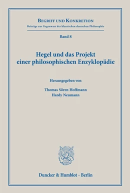 Abbildung von Hoffmann / Neumann | Hegel und das Projekt einer philosophischen Enzyklopädie | 1. Auflage | 2019 | 8 | beck-shop.de