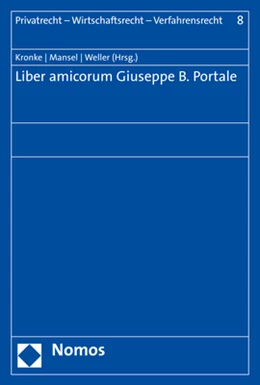 Abbildung von Kronke / Mansel | Liber amicorum Giuseppe B. Portale | 1. Auflage | 2019 | 8 | beck-shop.de