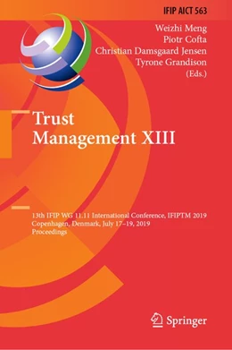 Abbildung von Meng / Cofta | Trust Management XIII | 1. Auflage | 2019 | beck-shop.de