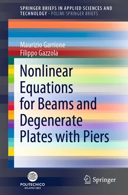 Abbildung von Garrione / Gazzola | Nonlinear Equations for Beams and Degenerate Plates with Piers | 1. Auflage | 2019 | beck-shop.de