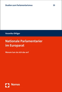 Abbildung von Ohliger | Nationale Parlamentarier im Europarat | 1. Auflage | 2019 | 33 | beck-shop.de