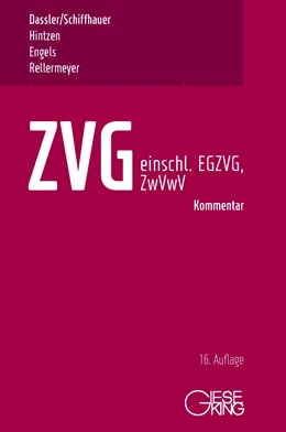 Abbildung von Dassler / Schiffhauer | ZVG | 16. Auflage | 2020 | beck-shop.de
