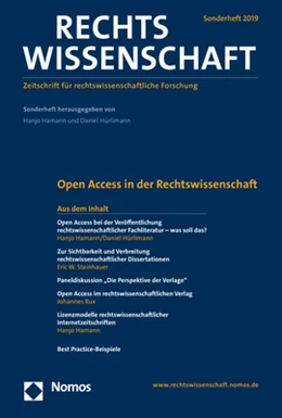 Abbildung von Hamann / Hürlimann | Open Access in der Rechtswissenschaft | 1. Auflage | 2019 | beck-shop.de