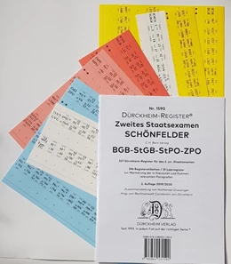 Abbildung von Dürckheim | DürckheimRegister® SCHÖNFELDER BGB-StGB-ZPO - 2. Staatsexamen Griffregister (2020) | 2. Auflage | 2019 | beck-shop.de
