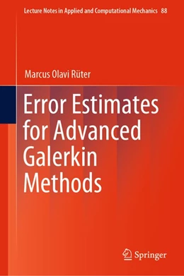 Abbildung von Rüter | Error Estimates for Advanced Galerkin Methods | 1. Auflage | 2019 | beck-shop.de
