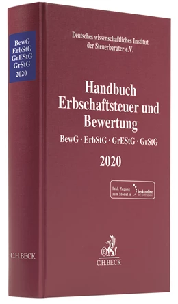 Abbildung von Handbuch Erbschaftsteuer und Bewertung 2020: BewG, ErbStG, GrEStG, GrStG 2020 | 1. Auflage | 2020 | beck-shop.de