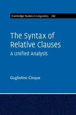 Abbildung von Cinque | The Syntax of Relative Clauses | 1. Auflage | 2020 | beck-shop.de
