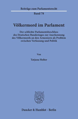Abbildung von Holter | Völkermord im Parlament | 1. Auflage | 2020 | beck-shop.de