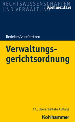 Abbildung von Redeker / von Oertzen | Verwaltungsgerichtsordnung | 17. Auflage | 2021 | beck-shop.de