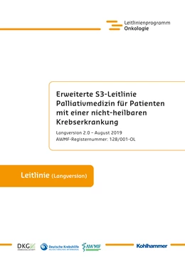 Abbildung von Erweiterte S3-Leitlinie Palliativmedizin für Patienten mit einer nicht-heilbaren Krebserkrankung | 1. Auflage | 2020 | beck-shop.de