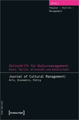 Abbildung von Höhne / Schmidt | Zeitschrift für Kulturmanagement: Kunst, Politik, Wirtschaft und Gesellschaft | 1. Auflage | 2019 | beck-shop.de