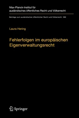 Abbildung von Hering | Fehlerfolgen im europäischen Eigenverwaltungsrecht | 1. Auflage | 2019 | beck-shop.de