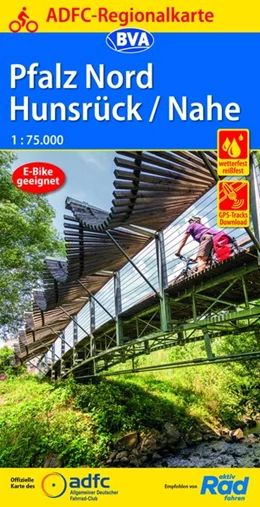 Abbildung von ADFC-Regionalkarte Pfalz Nord/ Hunsrück/ Nahe, 1:75.000, reiß- und wetterfest, GPS-Tracks Download | 1. Auflage | 2020 | beck-shop.de
