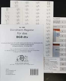Abbildung von Dürckheim | BGB dtv - Dürckheim-Register (Nr. 1385) | 8. Auflage | 2020 | beck-shop.de